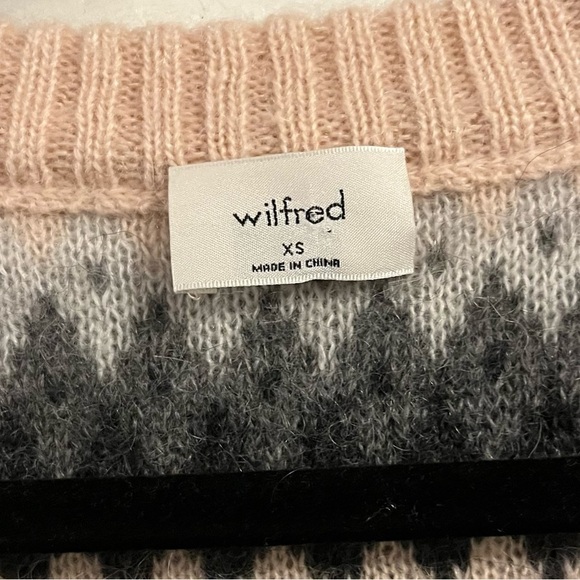 Aritzia Wilfred Cadence Fair Isle Wool Mohair Cardigan Size XS - Picture 9 of 12